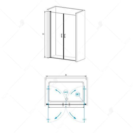 Душевая дверь RGW Leipzig 06120600-11 100х195 стекло прозрачное профиль хром