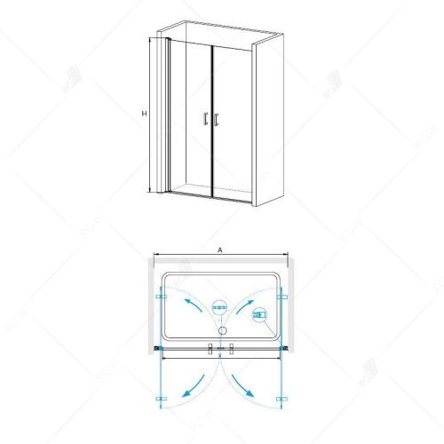 Душевая дверь RGW Leipzig 06120600-11 100х195 стекло прозрачное профиль хром - фото 2