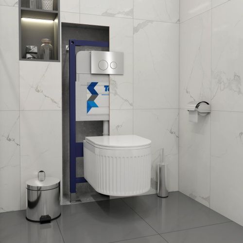 Клавиша смыва механическая Teymi Lina T70104 цвет нержавеющаясталь - фото 3