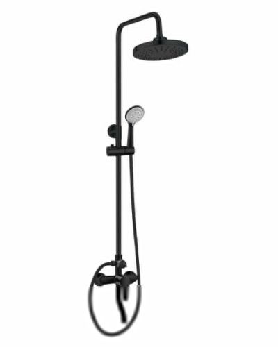 Душевая стойка OneLife P01-911b настенная цвет черный - фото 2