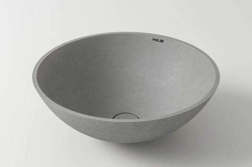 Раковина из искусственного камня Holbi DEMETER 2.02.016.44.4 40х40 накладная цвет серый