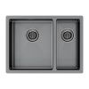 Кухонная мойка Paulmark GERBERG 59/2S UNI PM225944-GML 35х40 цвет вороненая сталь поверхность брашированная