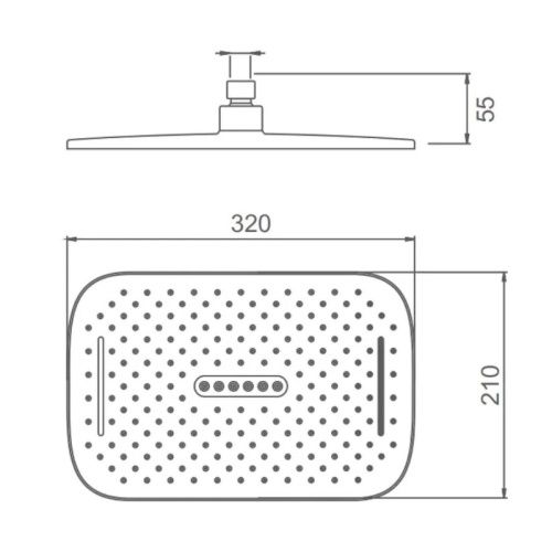 Верхний душ Splenka S451 S451.53 хром - фото 3