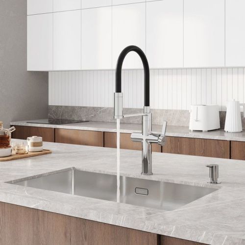 Смеситель для кухни IDDIS Ikon IKNSBFFi05 на столешницу хром - фото 2