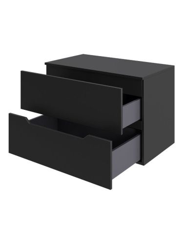 Тумба под раковину Orange Line Li-80TubMDF 80х50 подвесная цвет черный - фото 4