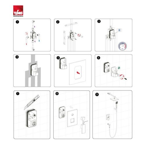 Душевая система Timo Selene SX-2069/17SM встраиваемая в стену цвет золото - фото 2