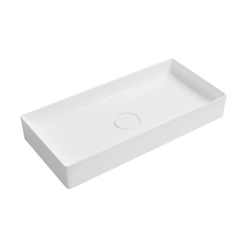 Раковина из сантехнического фарфора Wellsee Pure BY Wellsee 150711000 80х40 накладная цвет белый без отверстий под смеситель - фото 2