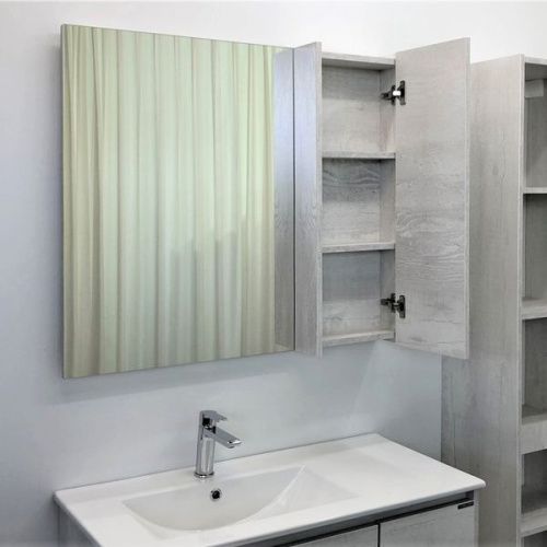 Зеркало-шкаф Comforty Бремен 00004142374CF 90х80 подвесной цвет бежевый - фото 3