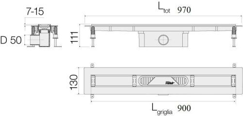 Душевой лоток Valsir Linea VS0701953 90х5 хром - фото 2