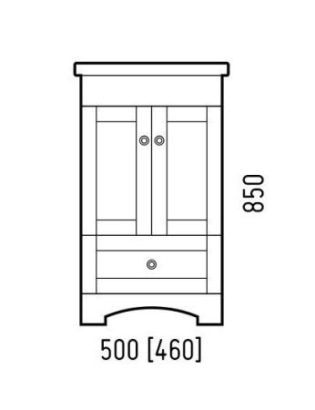 Тумба под раковину Corozo Техас SD-00000994 50х40 напольная цвет белый