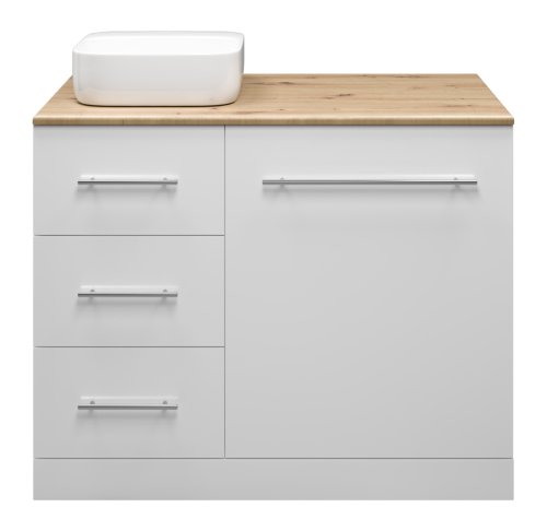 Тумба под раковину Misty Респект Э-Рес01110-13ЯЛ 110х60 напольная цвет белый - фото 2