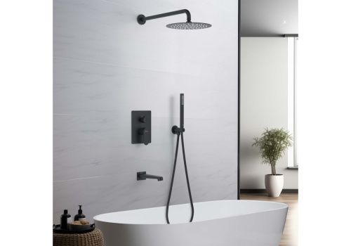 Душевая система Aquatek ОБЕРОН AQ1273MB встраиваемая в стену цвет черный - фото 3