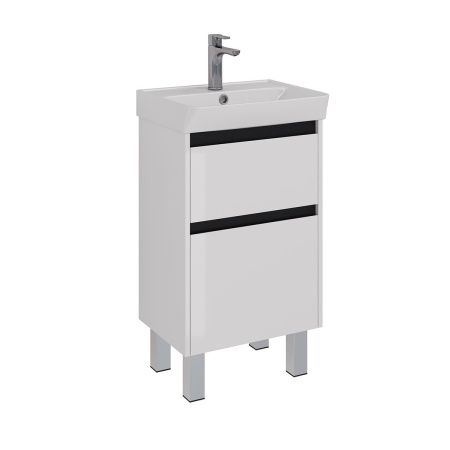 Тумба под раковину LeMark Combi LM03C50T-black 50х30 напольная цвет белый