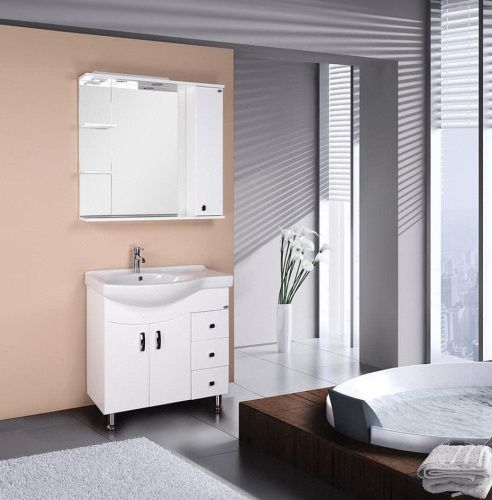 Тумба под раковину Onika Эльбрус 108202 80х40 напольная цвет белый - фото 2