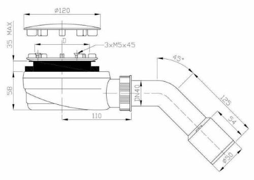 Сифон для душевого поддона PlastBrno EWBN942 - фото 2