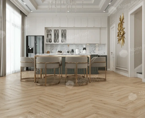 Ламинат Alpine Floor Herringbone 12 Pro New LF106-12 Дуб Артуа толщина 1.2 см 34 класс 606х101 - фото 2