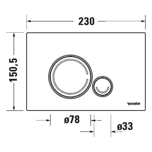 Клавиша смыва механическая Duravit DuraSystem WD5010021000/WF5120021010 цвет хром - фото 2