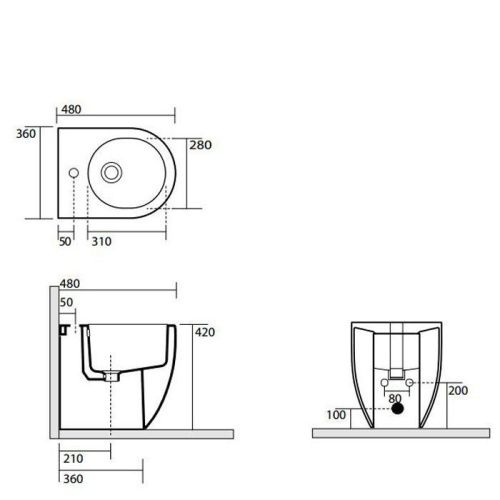 Биде напольное Kerasan Flo 312101*1 цвет белый - фото 2