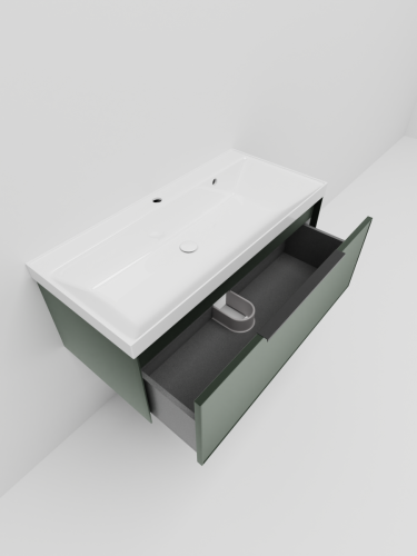 Тумба с раковиной La Fenice SIMPLA NFNC-01-SIM-G-100-3-100 100х50 подвесная цвет серый - фото 3