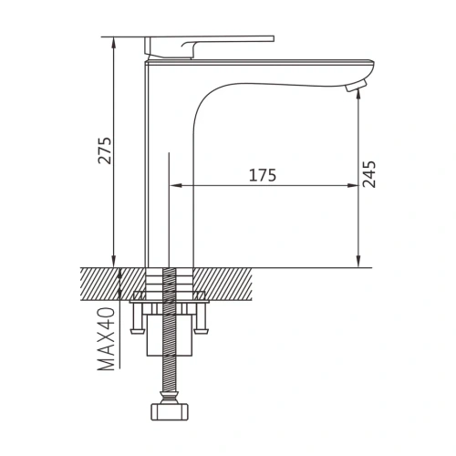 Смеситель для раковины Shevanik S8511 на столешницу хром - фото 3