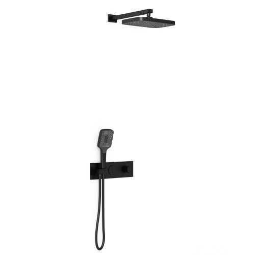 Душевая система Vincea VSFW-422T1MB встраиваемая в стену цвет черный с термостатом - фото 2