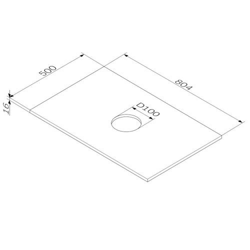 Столешница Am.Pm Func M8FST0800OF 80х50 накладная цвет коричневый - фото 3