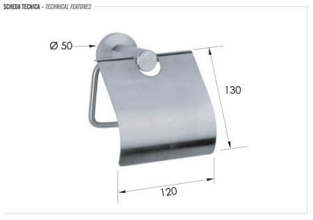 Бумагодержатель Remer Minimal INOX Mi60INOXCR