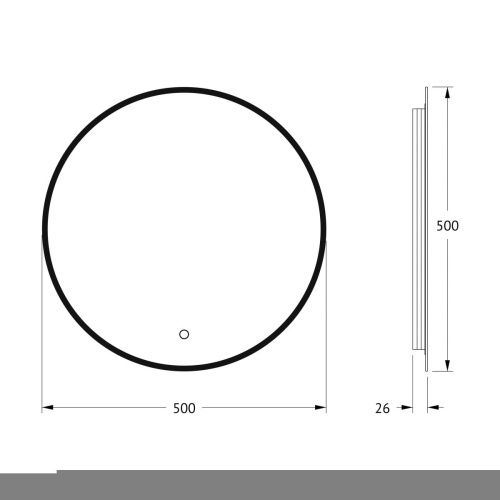 Зеркало с подсветкой Defesto AURA DF 2982S 50х50 подвесное - фото 2