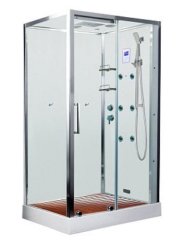 Душевая кабина Acquazzone Viktoria 120SL-L с паром 120х90 прямоугольная с крышей ориентация левая