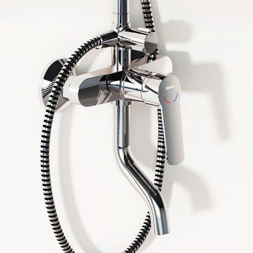 Душевая стойка Damixa Jupiter 977740000 настенная цвет хром - фото 5