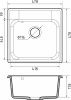 Кухонная мойка Granfest Quarz 48 темно-серый 50х50 цвет серый поверхность матовая