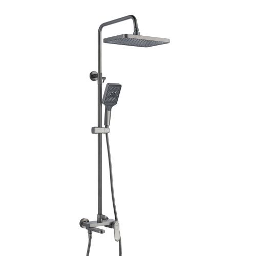 Душевая стойка Shevanik S4536T настенная цвет оружейная сталь - фото 2