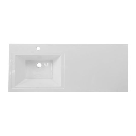 Раковина из искусственного камня BelBagno BB1200/480-LV-MR-L 120х49 над стиральной машиной цвет белый 1 отверстие под смеситель