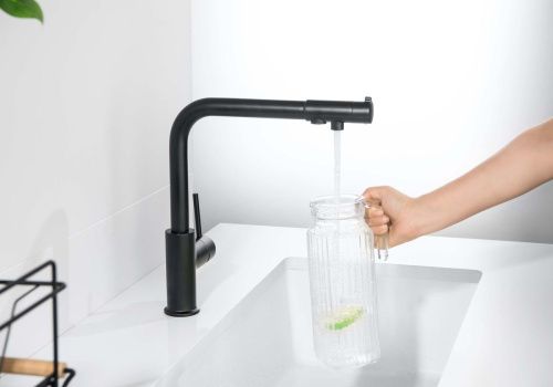 Смеситель для кухни Aquatek ЕВРОПА AQ1386MB на мойку черный - фото 5