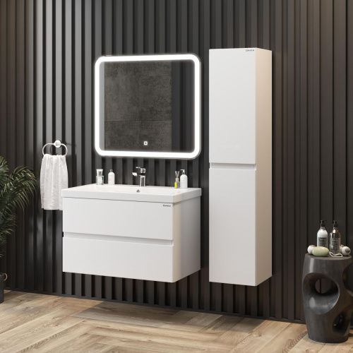 Тумба под раковину Onika Эвада 108058 80х40 подвесная цвет белый - фото 5