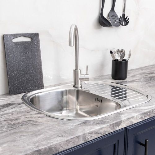 Кухонная мойка Melana 215 ti (*10) 60х50 цвет хром - фото 2