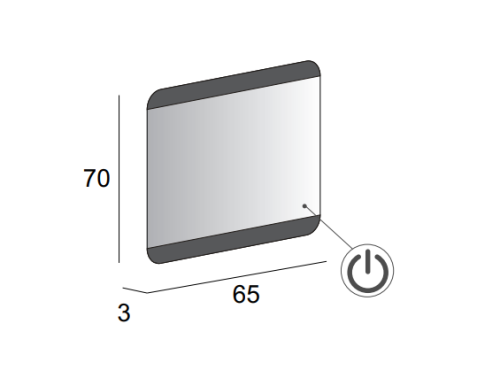 Зеркало с подсветкой Cezares 45004 70х70 подвесное - фото 5