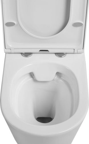 Чаша унитаза напольная Arrow AB2231H цвет белый без бачка с сиденьем микролифт безободковая каскадный смыв - фото 2