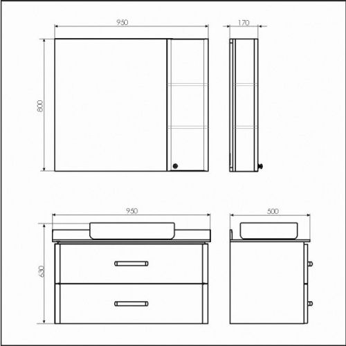 Тумба с раковиной Comforty Амстердам 00-00014001CF 100х50 подвесная цвет белый - фото 2
