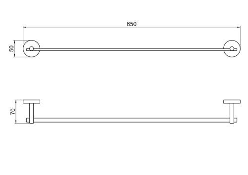 Полотенцедержатель Aquatek БЕТТА AQ4614MB - фото 3