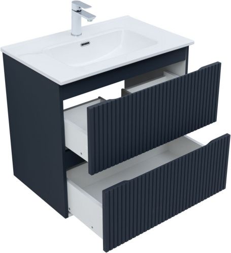 Тумба под раковину Aquanet Джейн (Flat) 00335428 70х50 подвесная цвет синий - фото 2