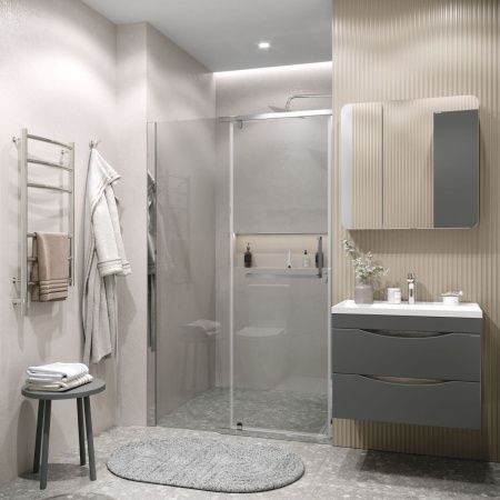 Душевая дверь Grossman Pragma 100.K33.03.100.10.00 100х195 стекло прозрачное профиль хром