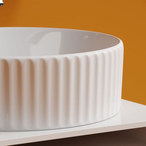 Раковина из сантехнического фарфора Ceramica Nova ELEMENT CN6057 40х40 накладная цвет белый без отверстий под смеситель - фото 2