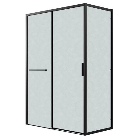 Душевая перегородка Grossman Style 200.K33.05.90.21.02 90х195 стекло текстурное профиль черный