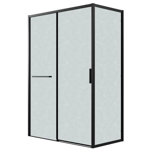 Душевая перегородка Grossman Style 200.K33.05.70.21.02 70х195 стекло текстурное профиль черный - фото 2