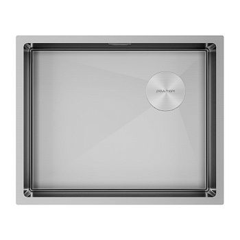 Кухонная мойка Paulmark NEXT-SKEW 54 UNI PM885444-BS 55х45 цвет серый поверхность брашированная