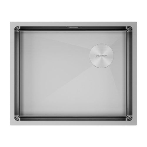 Кухонная мойка Paulmark NEXT-SKEW 54 UNI PM885444-BS 55х45 цвет серый поверхность брашированная