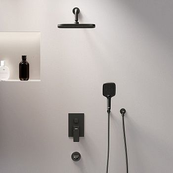 Душевая система Damixa Gala 953510300 встраиваемая в стену цвет черный