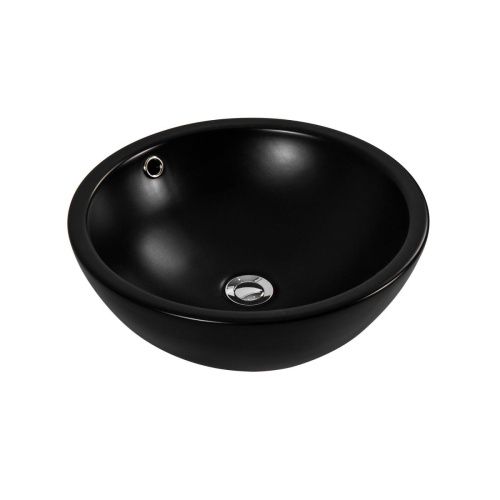 Раковина из сантехнического фарфора Aquatek AQ5354-MB 40х40 накладная цвет черный без отверстий под смеситель - фото 4