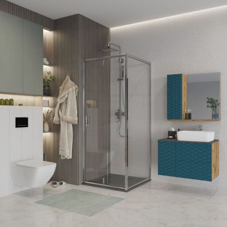 Душевой уголок Niagara Nova NG-63-9A-A90 90х90 стекло прозрачное профиль хром без поддона